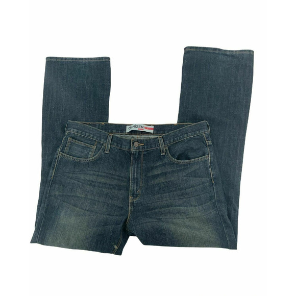 Levis Denizen Jeans Men Sz 38X32 Straight Leg Dark Wash Relaxed Fit Blue Denim - Picture 6 of 9